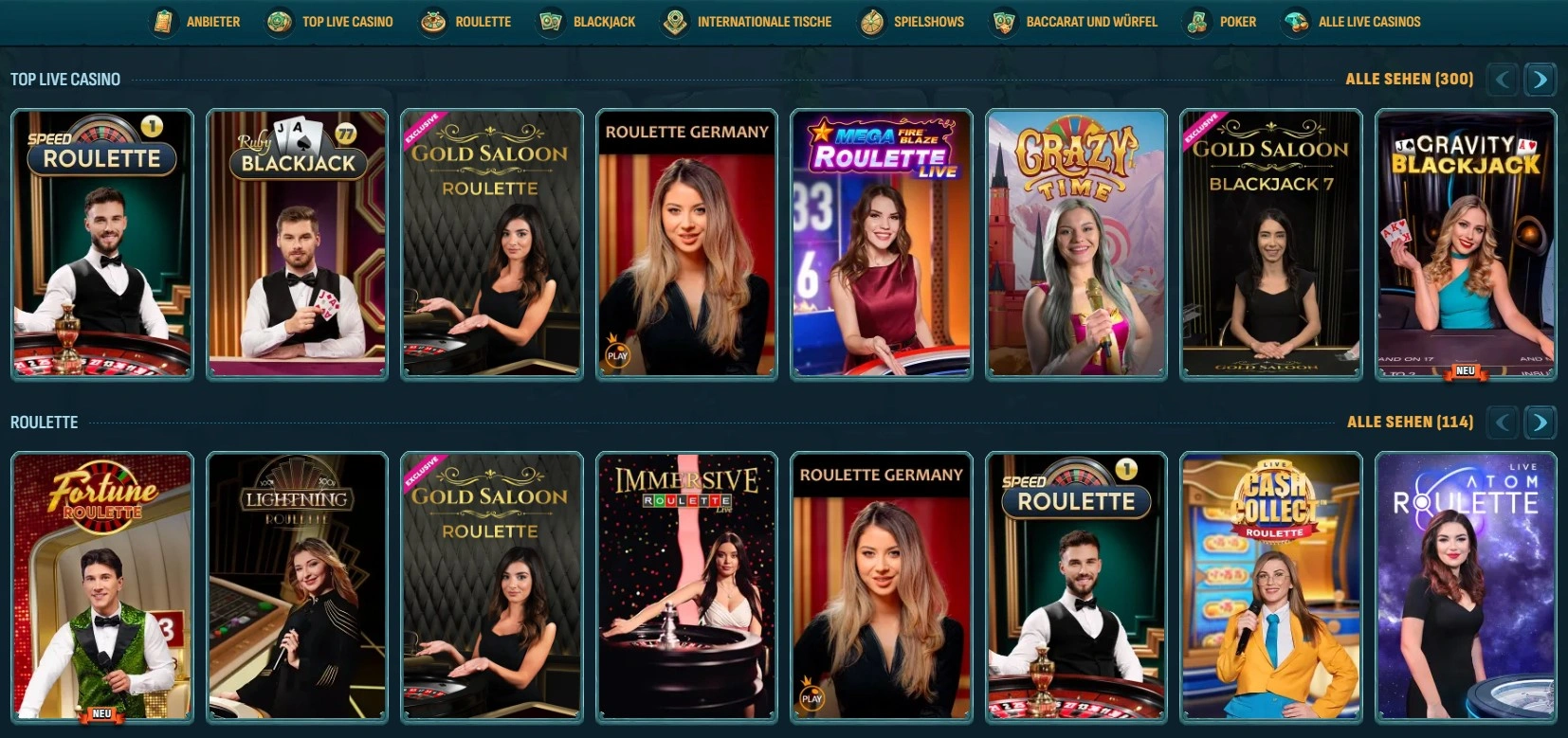 Alle Live Casino Spiele bei Larabet – Blackjack, Roulette & mehr erleben